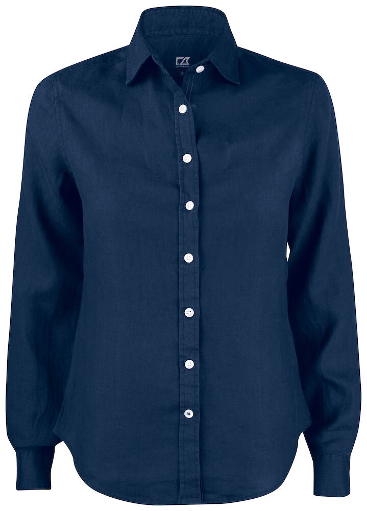 Summerland Linen Shirt Ladies Dark Navy XS