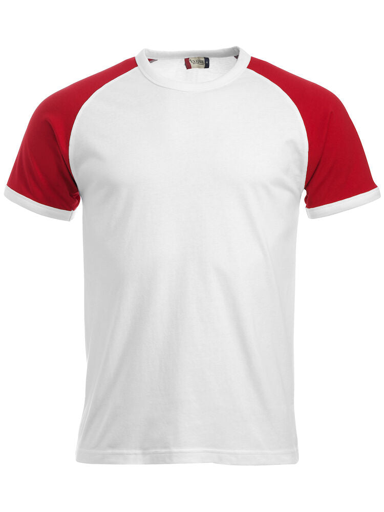 Raglan Tee White/Red XS