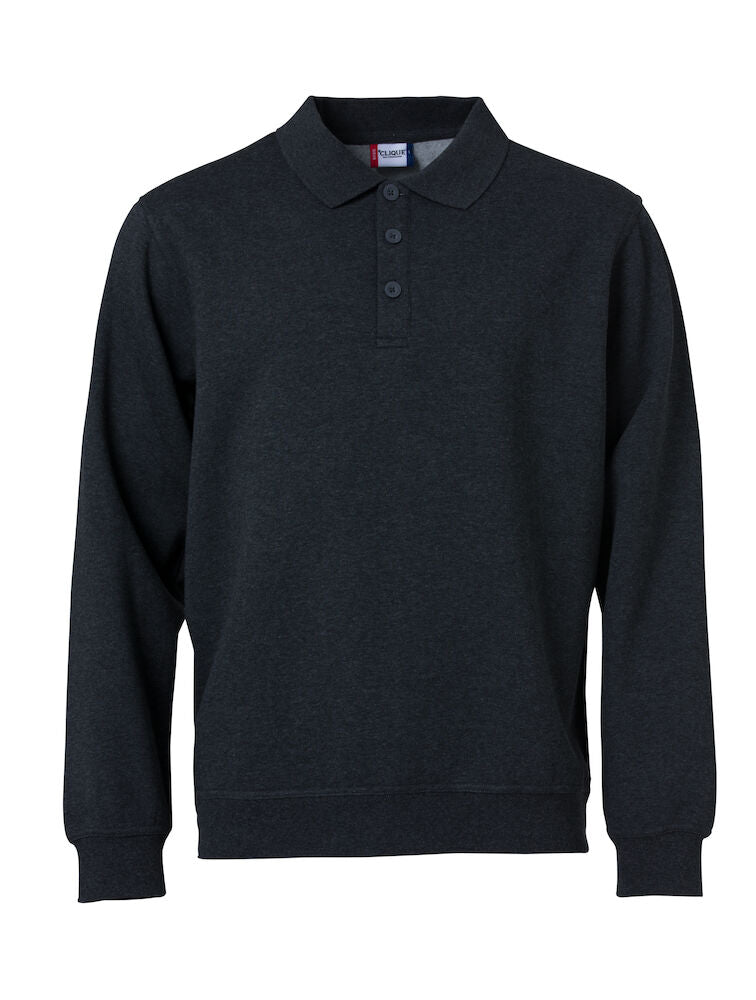 Basic Polo Sweater Anth Melange XS