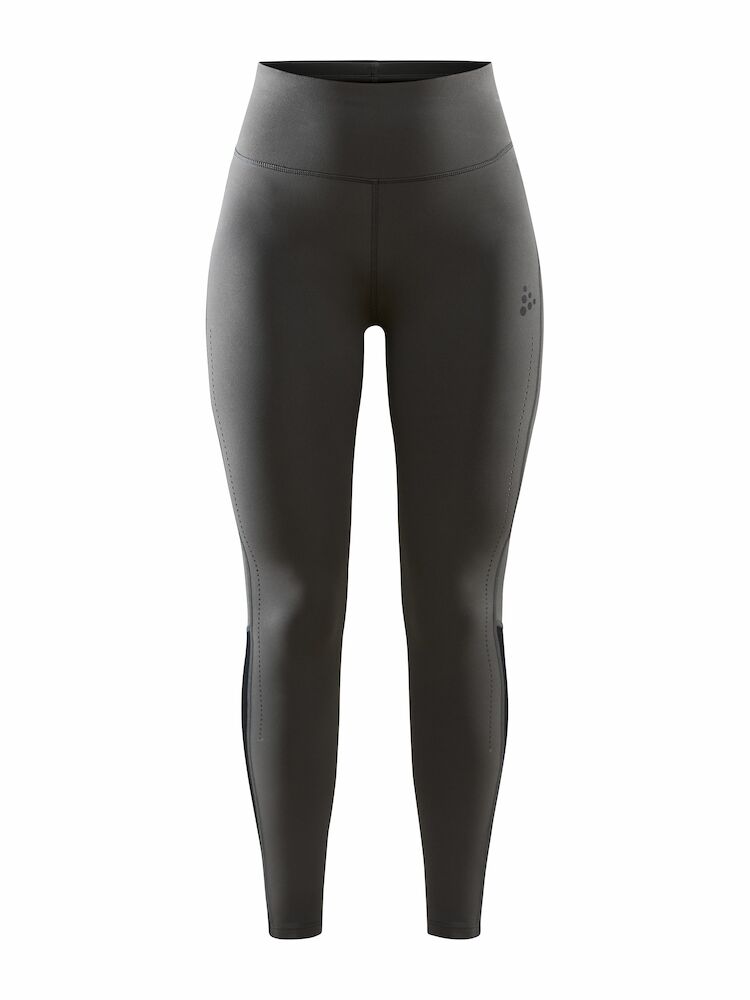 Adv Essence Perforated Tights W Granite/Black XS