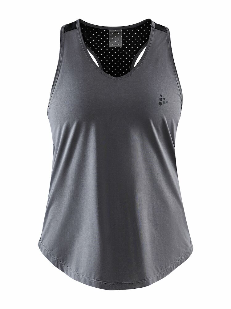 Adv Charge Perforated Singlet W Granite/black XS