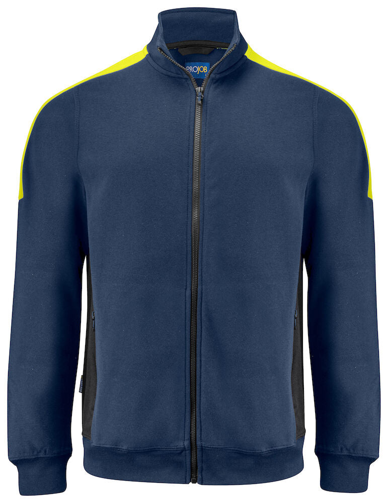 2129 Sweatshirt FZ Navy/Yellow XS