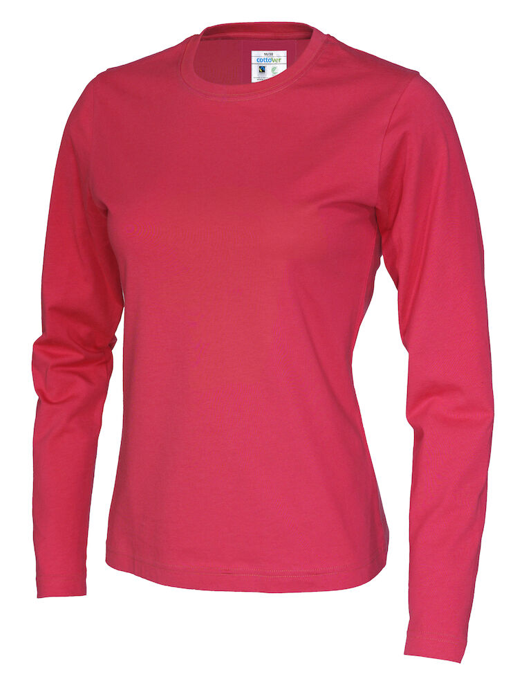 T-Shirt LS Lady (GOTS) Red XS
