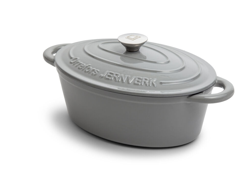 OJ Cast Iron Pot 3,5 litre Light Grey 0