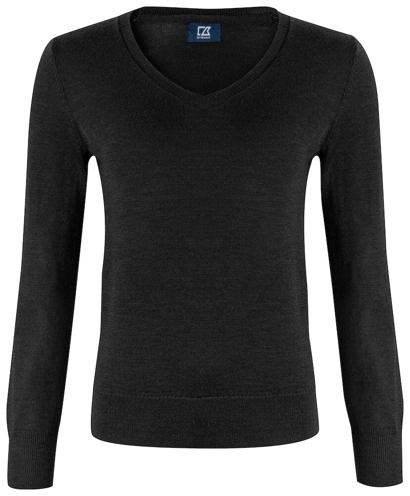 Vernon V-neck W Black XS