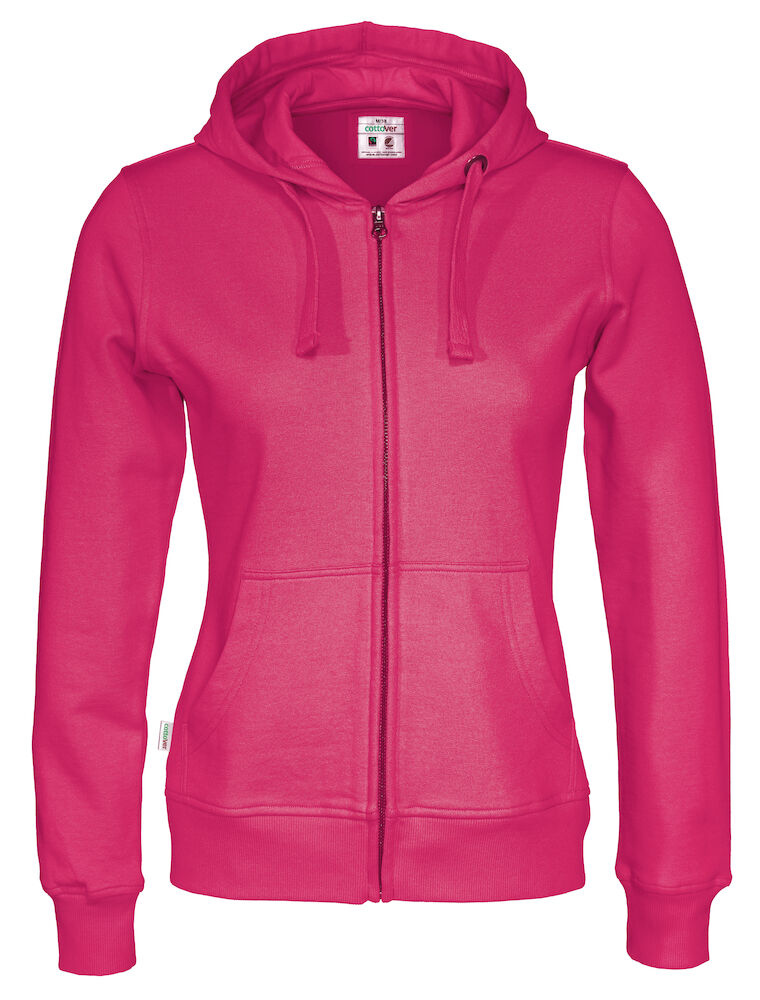 Full Zip Hood Lady (GOTS) Dark Cerise XS