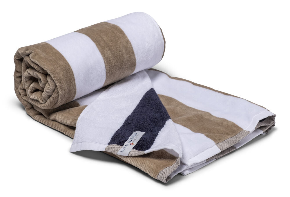 LNV Beach Towel Double Face Navy/Sand 0