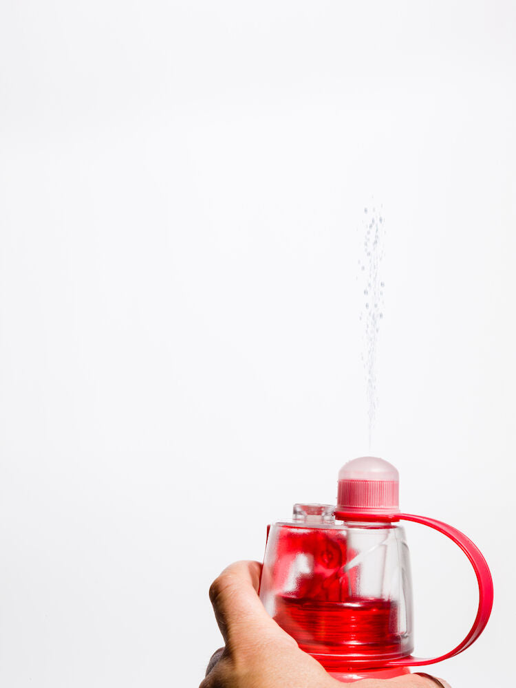 Vannflaske med spray