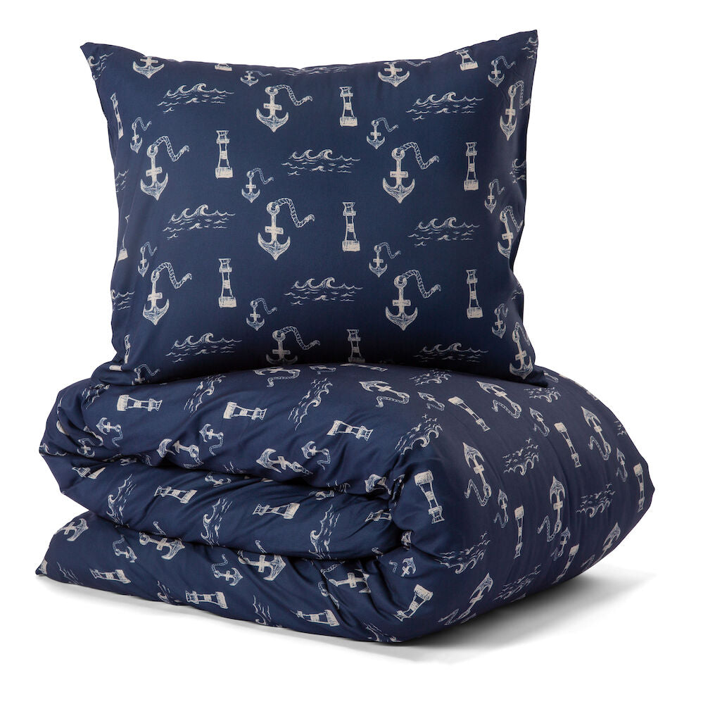 Bed Set Vassviken Micro Fibre Navy 150x210CM