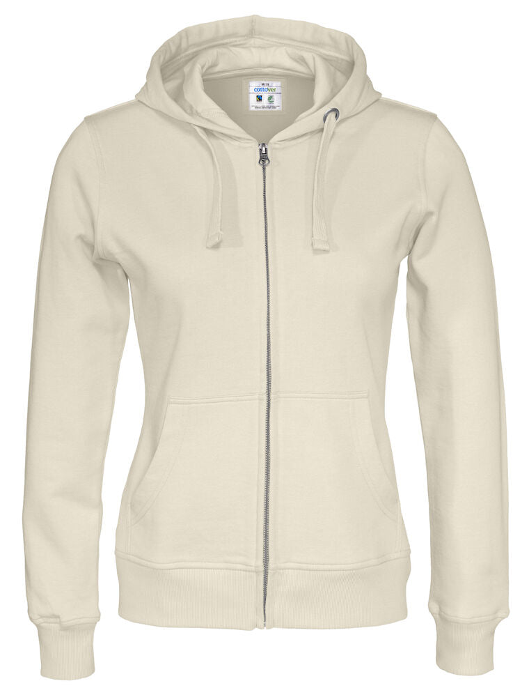 Full Zip Hood Lady (GOTS) Off White XS