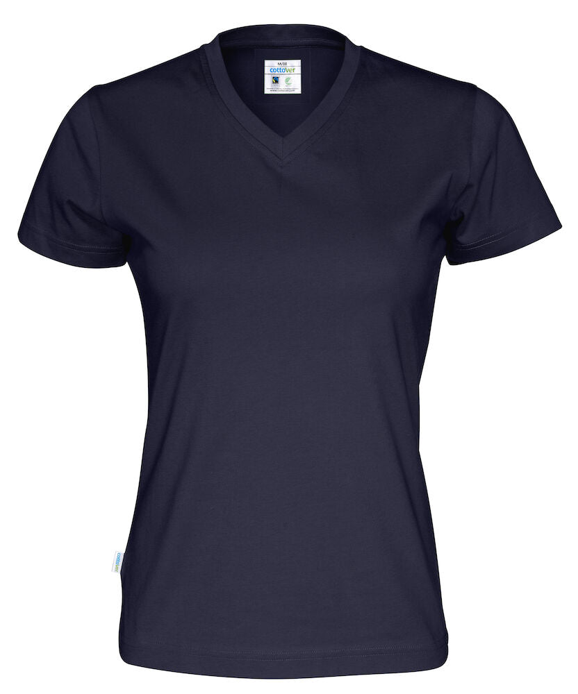 T-shirt V-neck Lady (GOTS) Navy XS