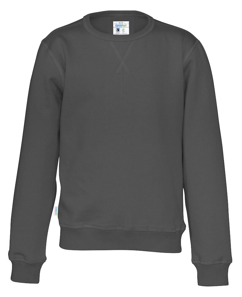 Crew Neck Kid (GOTS) Charcoal 90/100