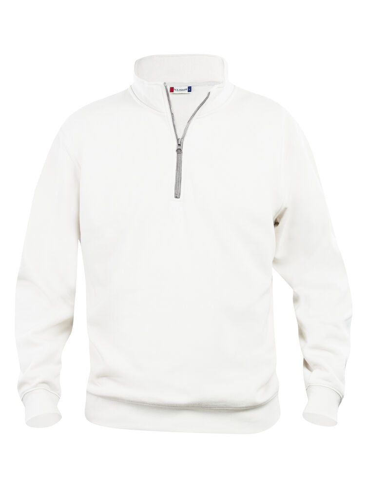 Basic Half Zip White
