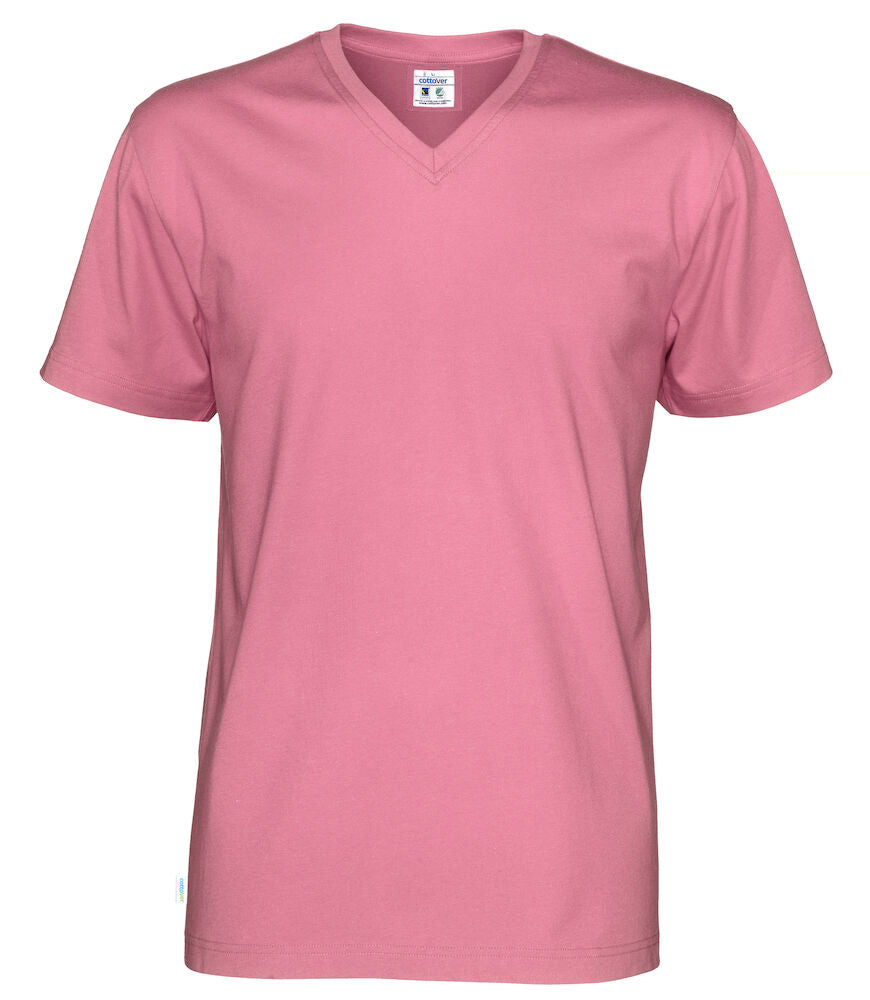 T-shirt V-neck Man (GOTS) Pink S
