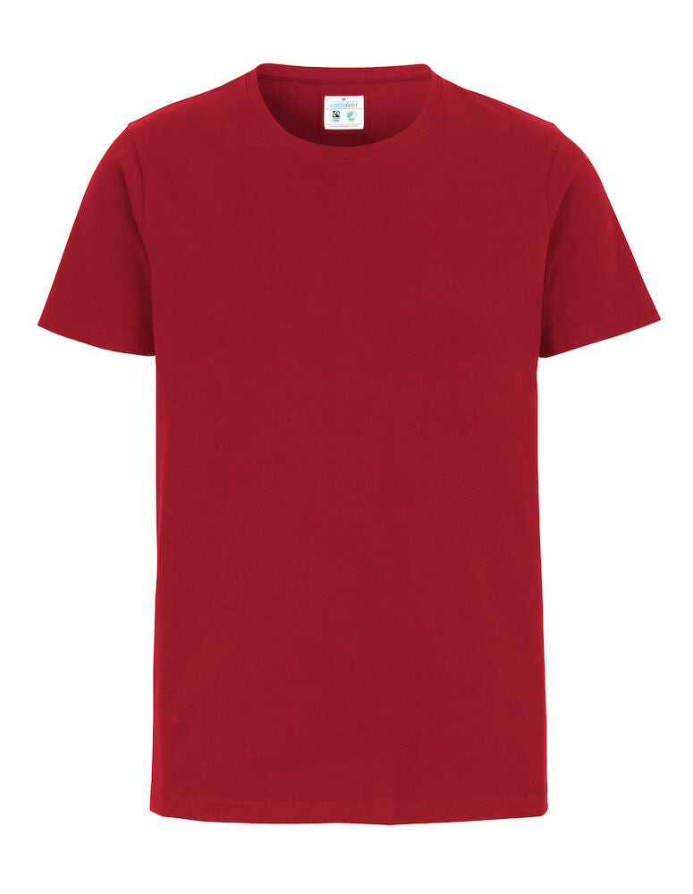 Stretch R-neck Man (GOTS) Red S