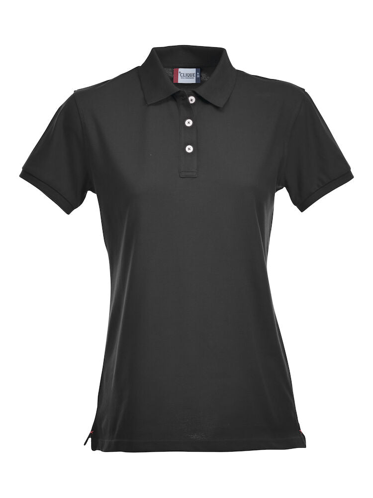 Stretch Premium Polo Ladies Black XS