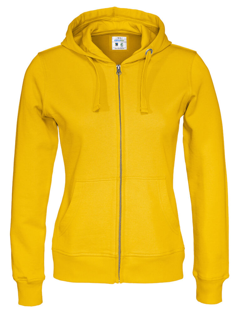 Full Zip Hood Lady (GOTS) Yellow XS