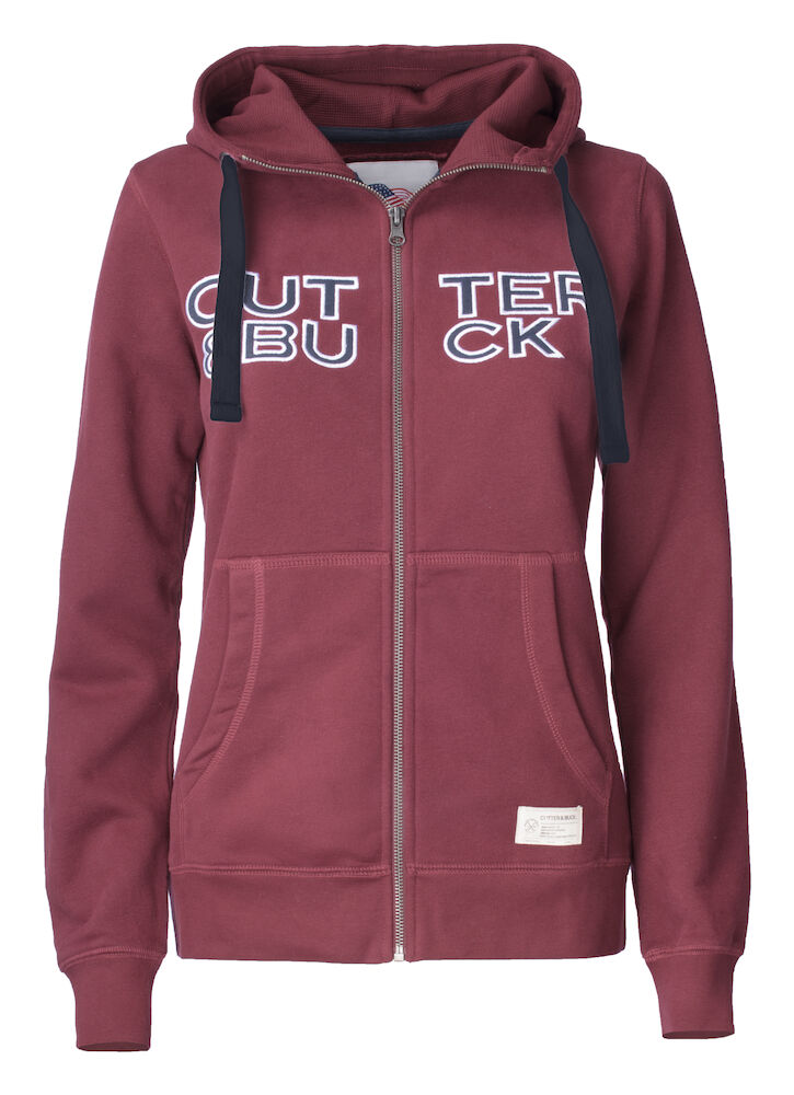Twisp Hood FZ Ladies Burgundy Log XS
