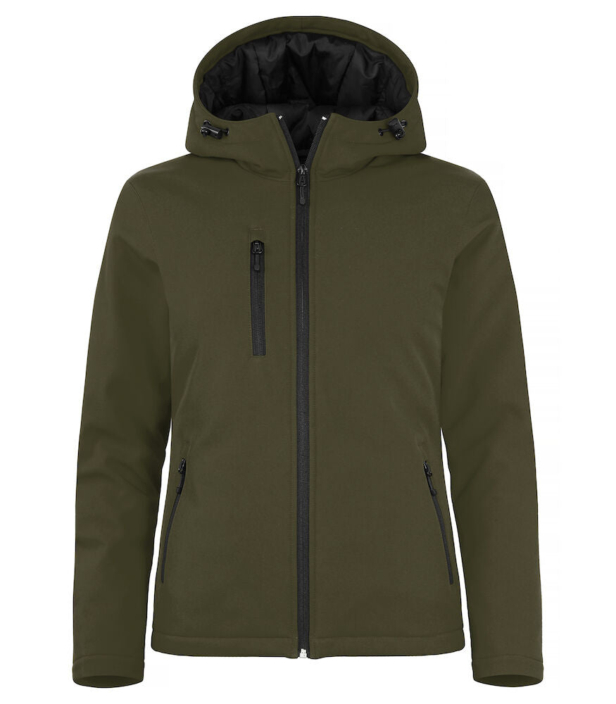 Padded Hoody Softshell W Fog Green XS