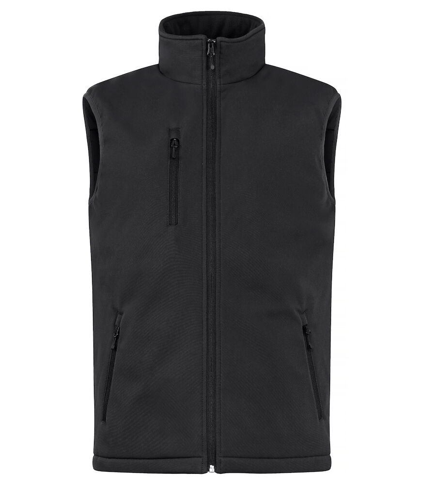 Padded Softshell Vest Black XS