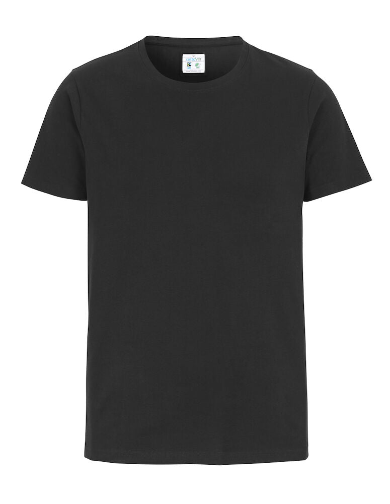 Stretch R-neck Man (GOTS) Black S