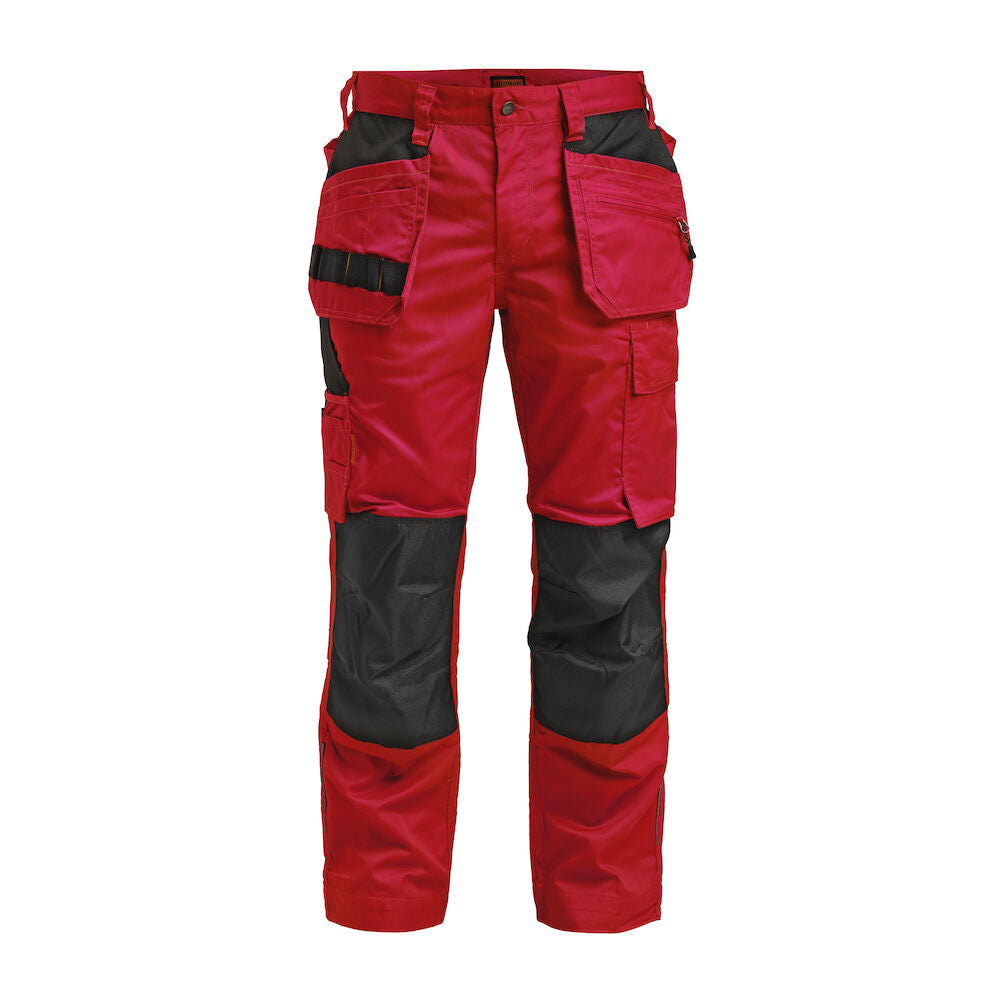 Poly Cotton HP Work Trousers Red/Black C42