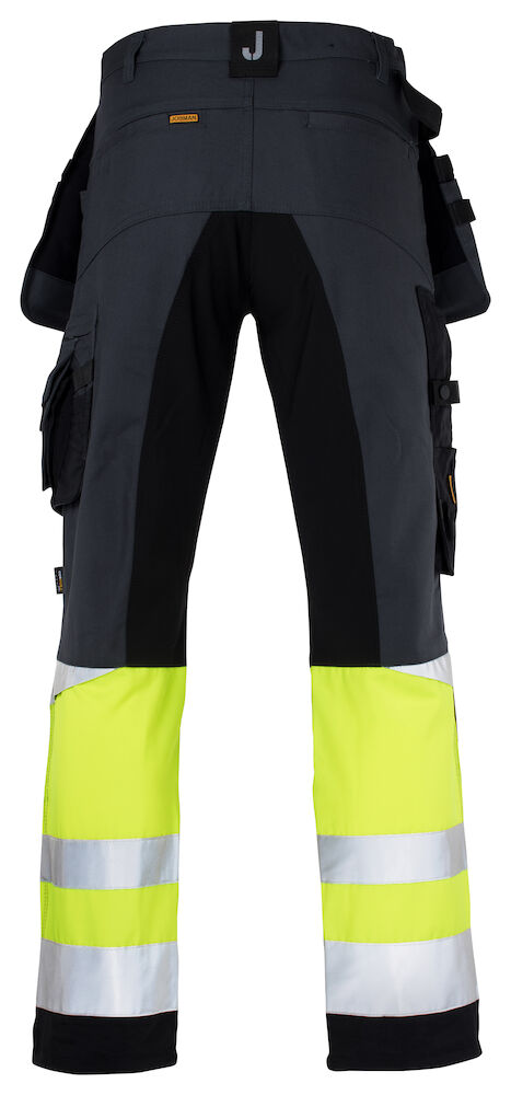 2134 Craftsman Trousers Core Stretch Hi-Vis dark grey/yellow