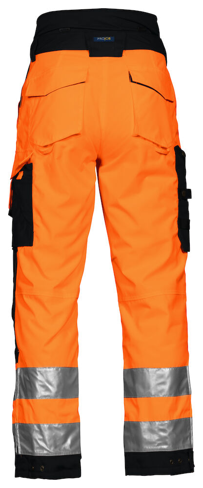6514 PADDED WAISTPANTS EN ISO 20471 CLASS 2 Orange/Black