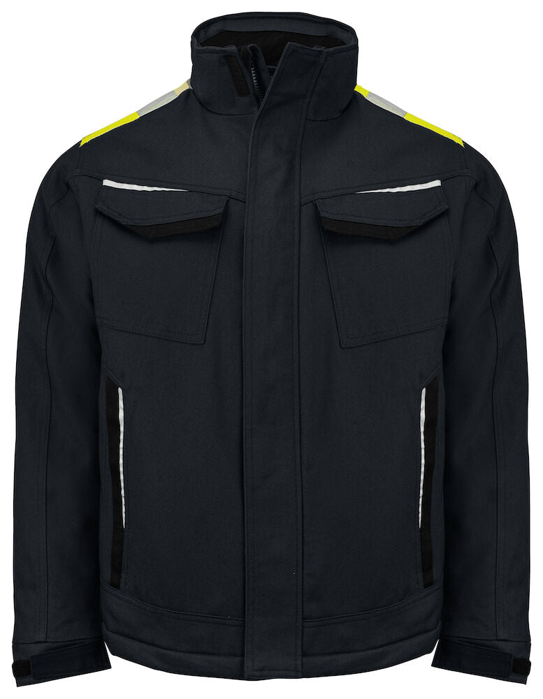 5438 Padded Jacket Black/HV Yel XS