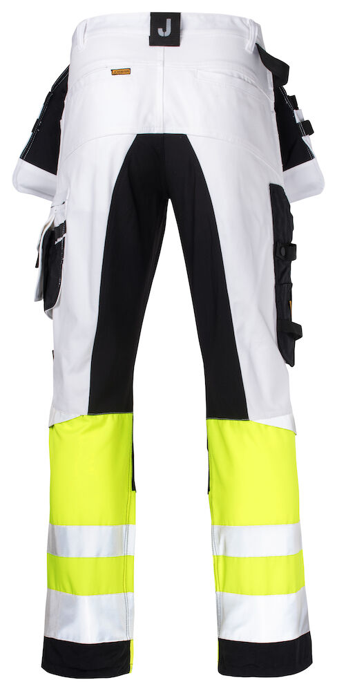 2134 Craftsman Trousers Core Stretch Hi-Vis white/yellow