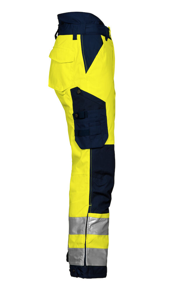 6514 PADDED WAISTPANTS EN ISO 20471 CLASS 2 Yellow/Navy