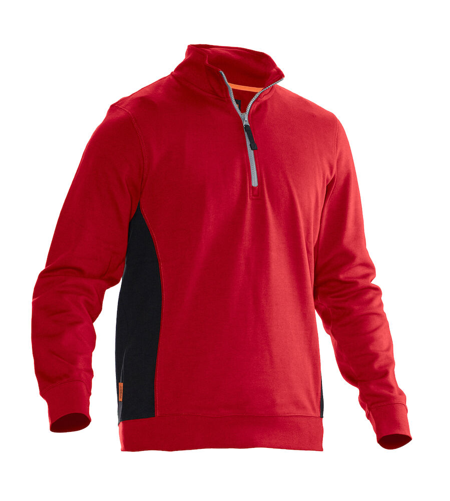 Sweatshirt 1/2 Zip Red/Black XS