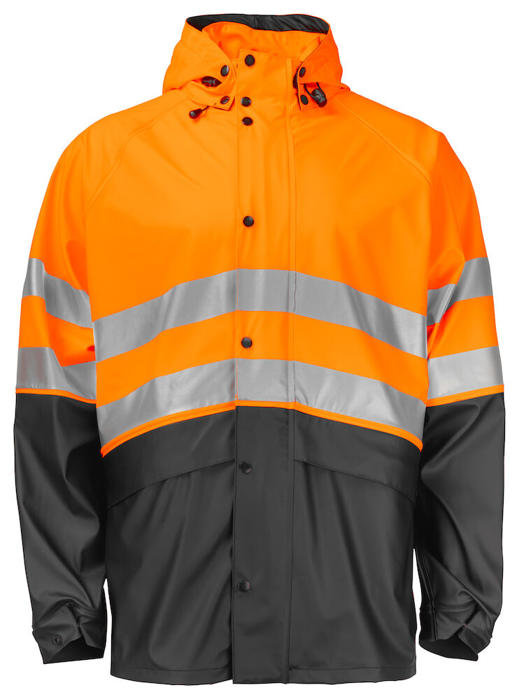 6431 Rain Jacket HV Orange/Black XS