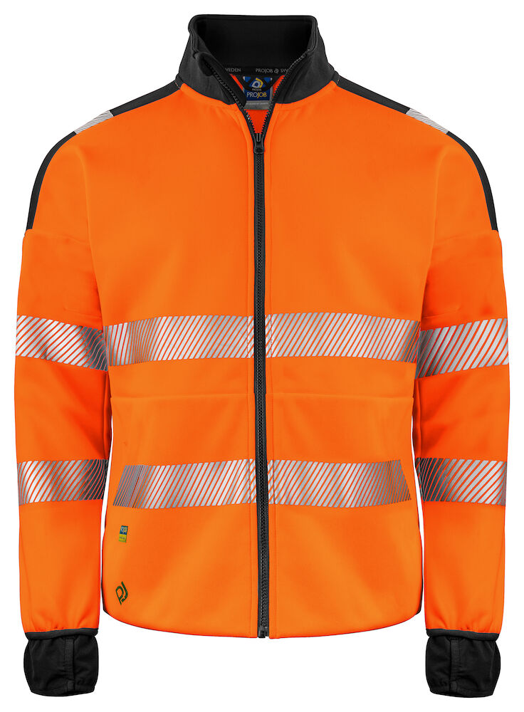 6109 Sweatshirt Hi Viz FZ Orange/Black XS