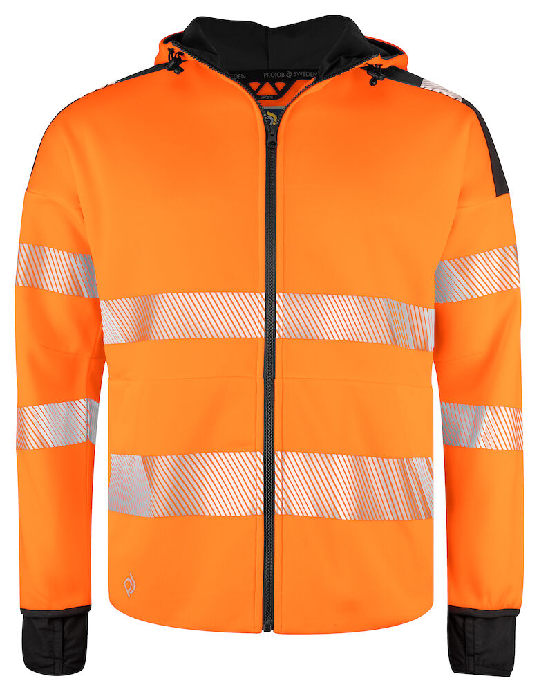 6110 Hoodie Hi Viz Orange/Black XS