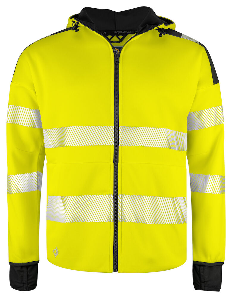 6110 Hoodie Hi Viz Yellow/Black XS