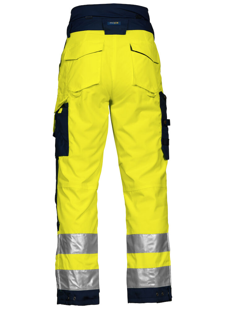 6514 PADDED WAISTPANTS EN ISO 20471 CLASS 2 Yellow/Navy