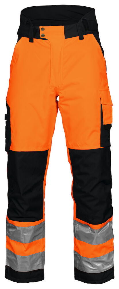 6514 PADDED WAISTPANTS EN ISO 20471 CLASS 2 Orange/Black