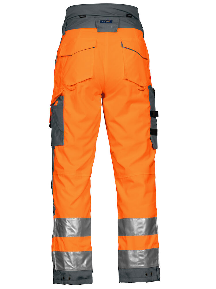 6514 PADDED WAISTPANTS EN ISO 20471 CLASS 2 Orange/Grey