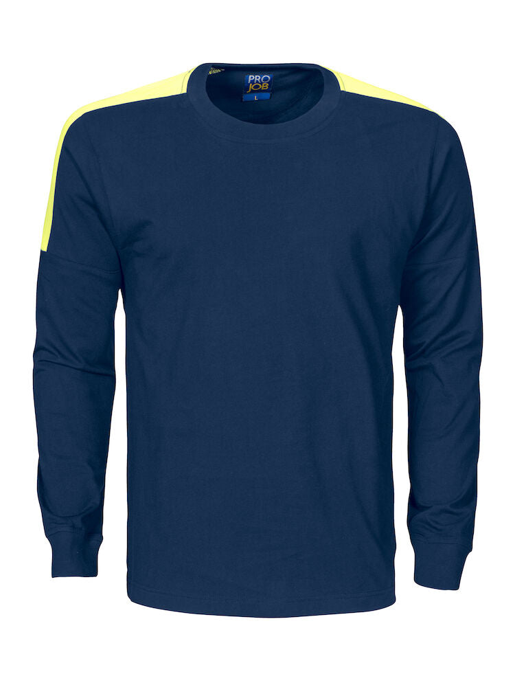 2020 T-Shirt L/S Navy/Yellow XS