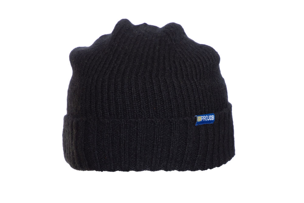 9086 Ribknitted Hat Black One size