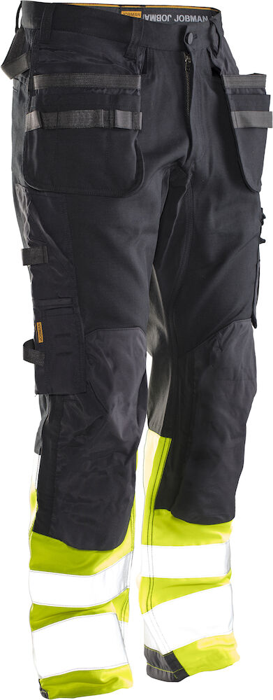 2134 Craftsman Trousers Core Stretch Hi-Vis black/yellow