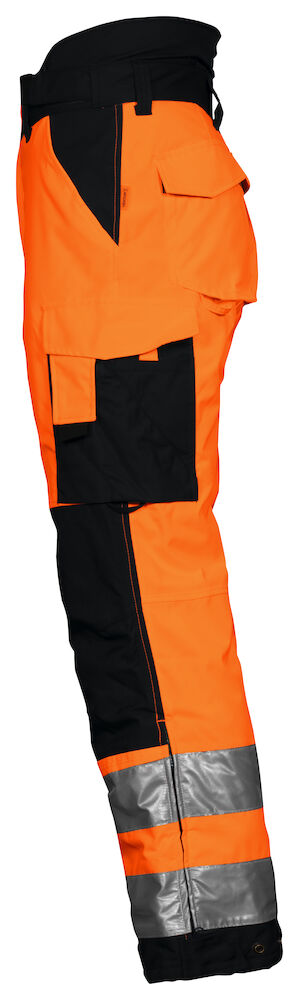 6514 PADDED WAISTPANTS EN ISO 20471 CLASS 2 Orange/Black
