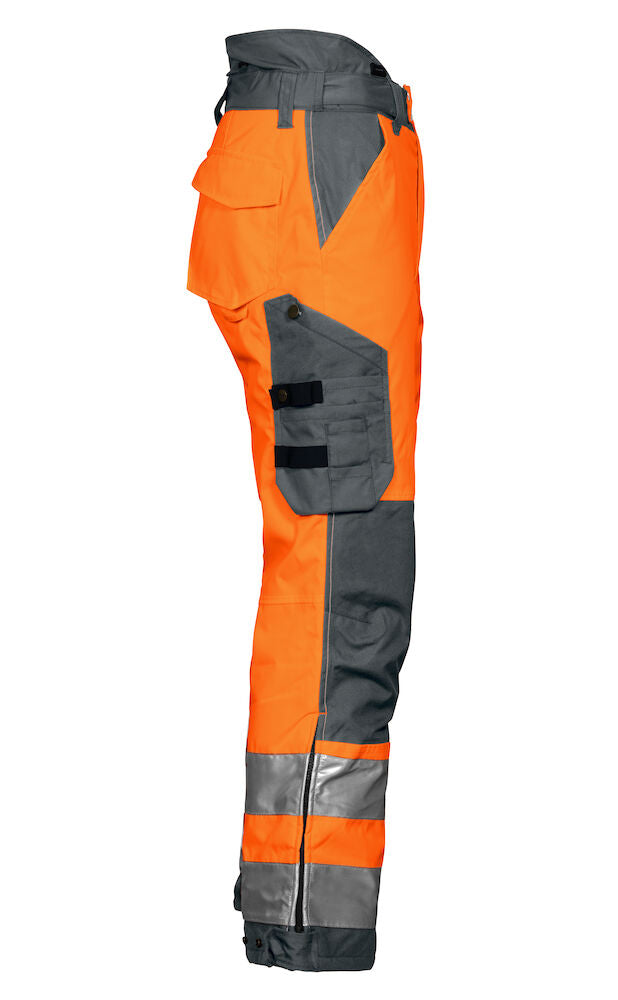 6514 PADDED WAISTPANTS EN ISO 20471 CLASS 2 Orange/Grey