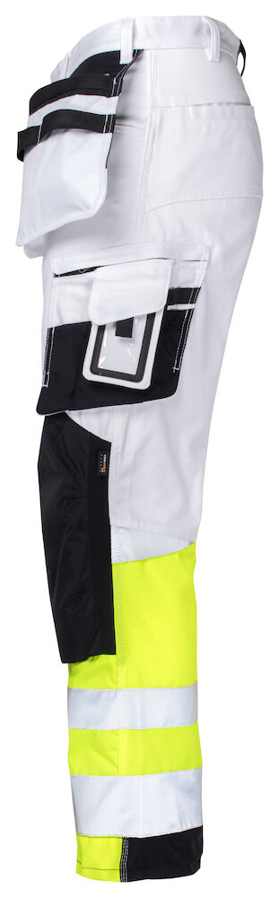 2134 Craftsman Trousers Core Stretch Hi-Vis white/yellow