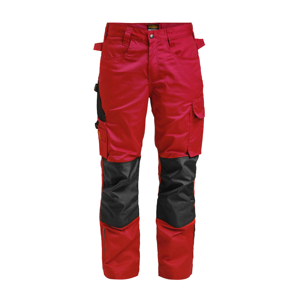 Poly Cotton Work Trousers Red/Black C42