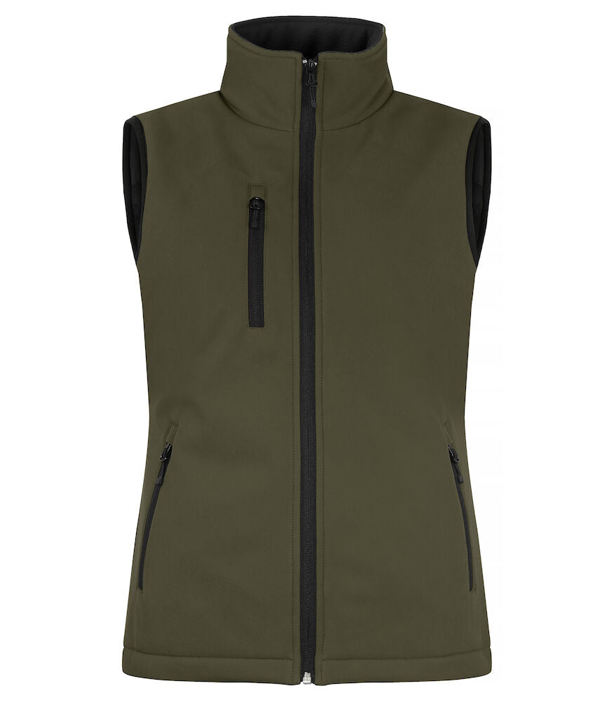 Padded Softshell Vest W Fog Green XS