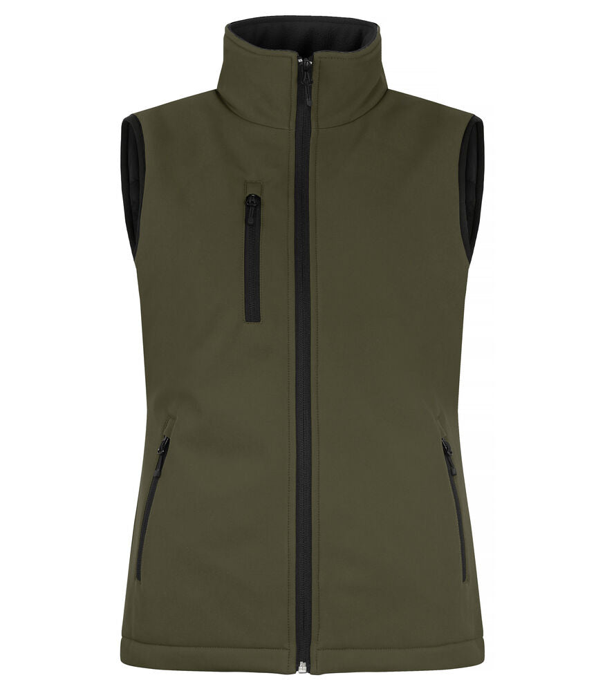 Padded Softshell Vest W Fog Green XXL