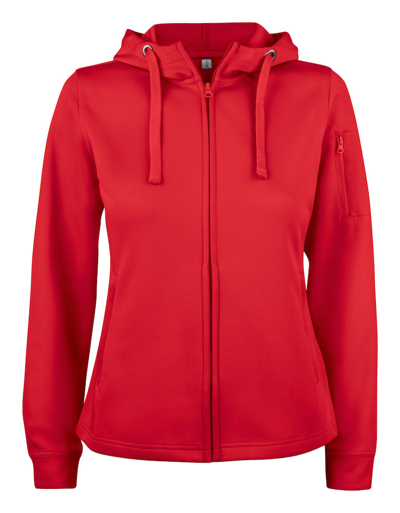 Basic Active Hoody FZ Ladies Red XS