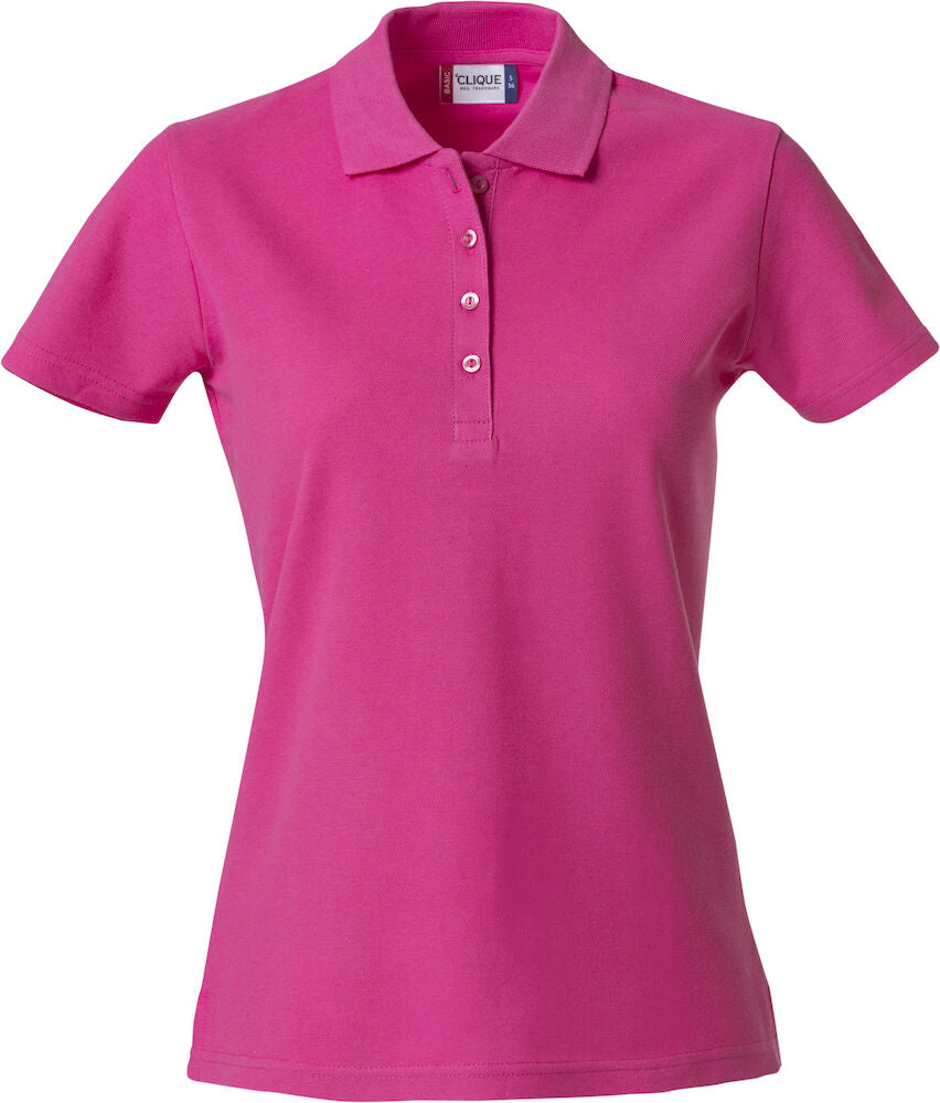 Basic Polo Women Bright Cerise